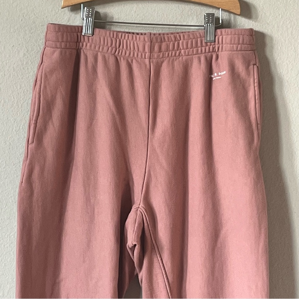 Rag & Bone Terry Dusty Pink Sweatpants Joggers Organic Cotton Size M - Picture 3 of 12
